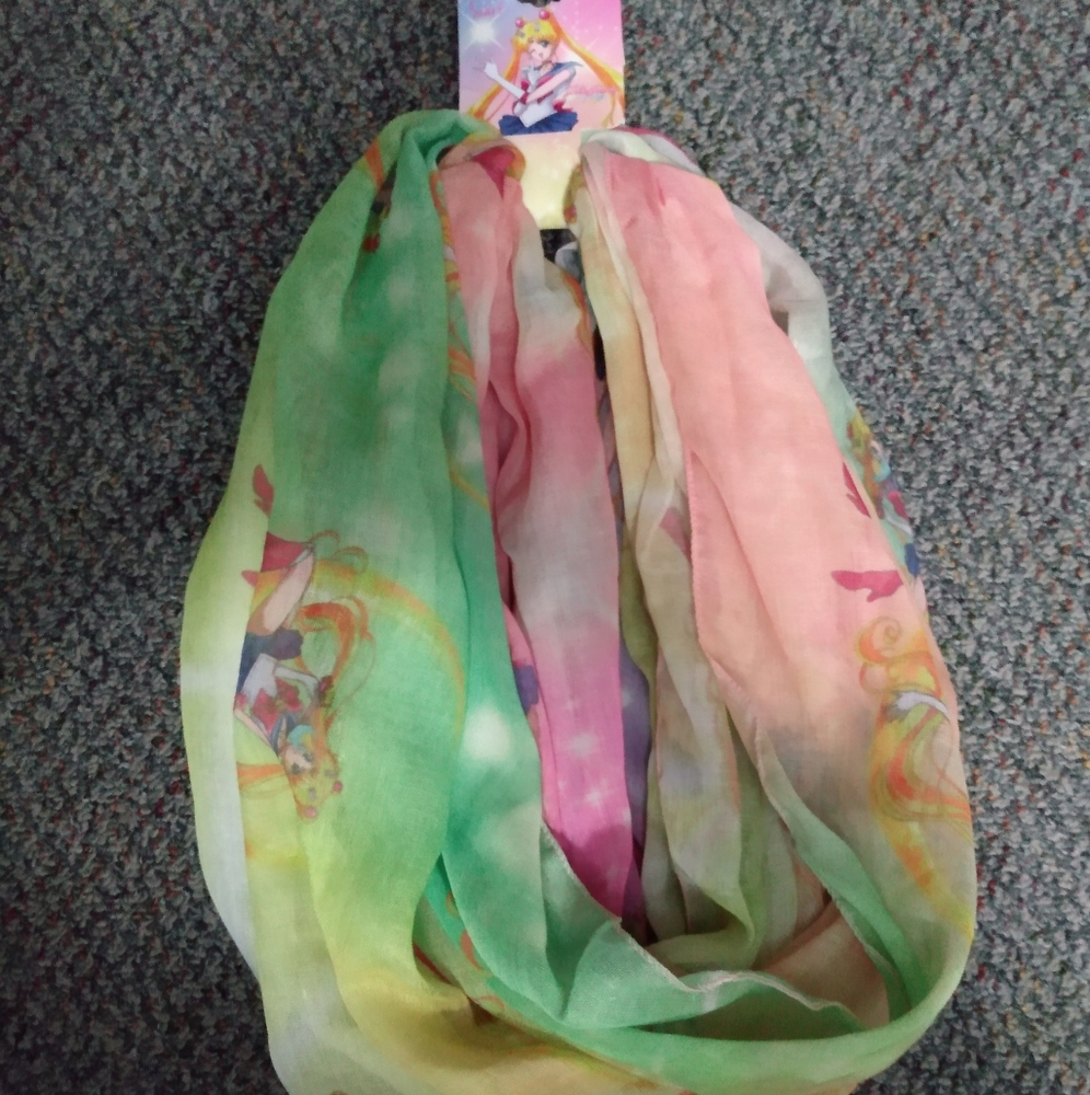 Rainbow Sailor Moon Crystal scarf nwt